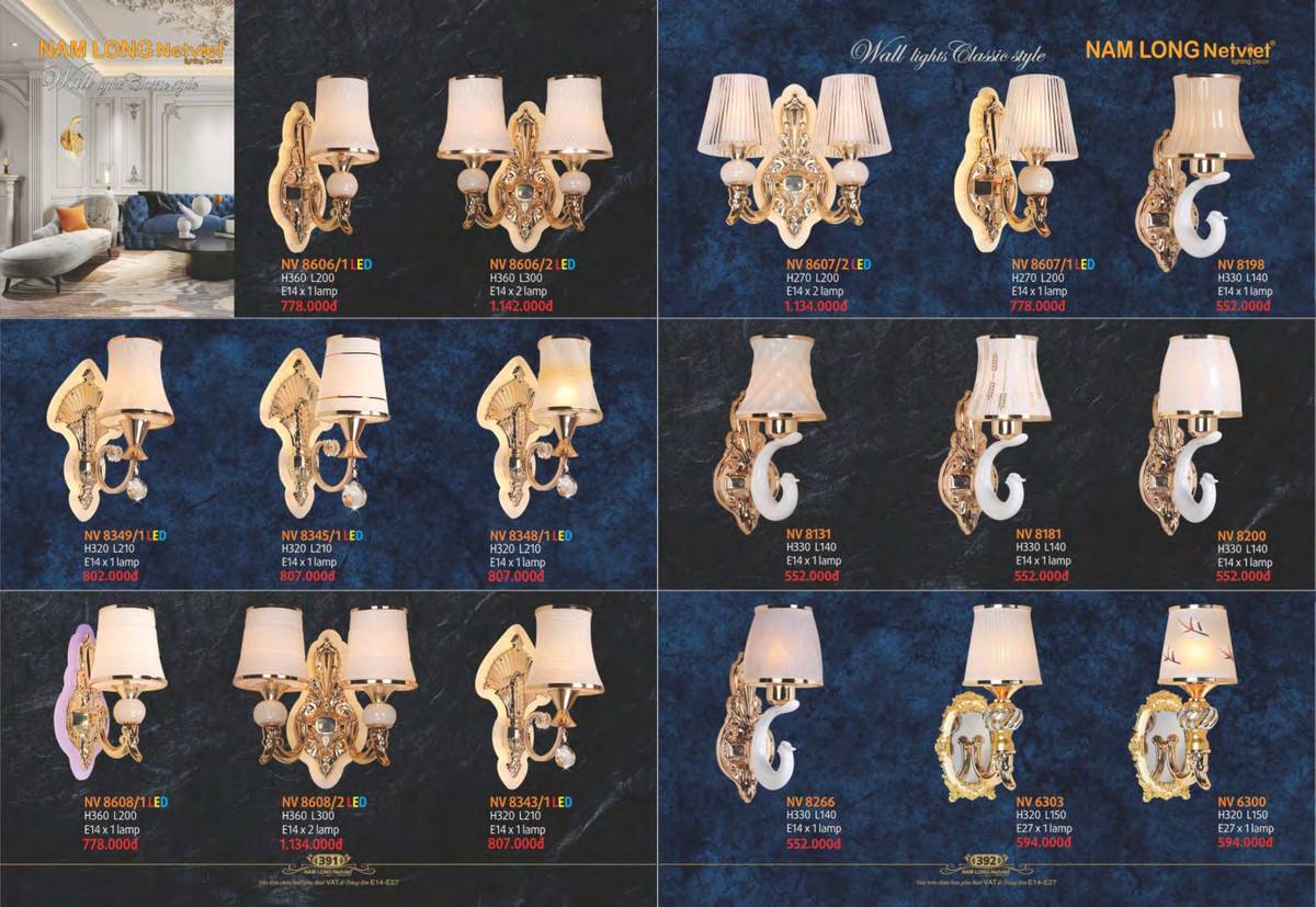 Đèn trang trí NAM LONG Catalogue và Bảng giá tại Bình Dương /Page 90